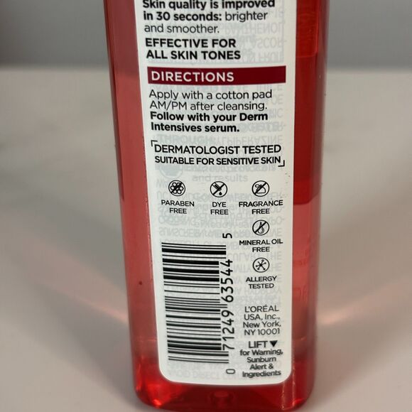 L'OREAL Revitalift Derm Intensives 5% Pure Glycolic Acid Peeling Toner 6 fl oz - Picture 3 of 4